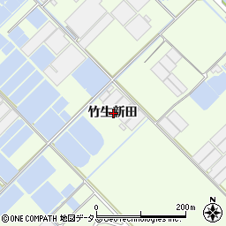 愛知県西尾市一色町生田竹生新田周辺の地図