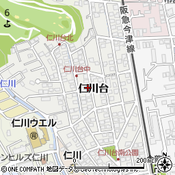 兵庫県宝塚市仁川台205周辺の地図