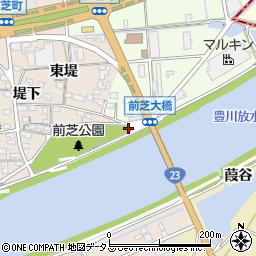 愛知県豊橋市日色野町本当周辺の地図