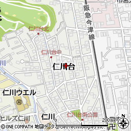 兵庫県宝塚市仁川台217-2周辺の地図