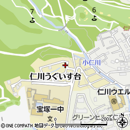 兵庫県宝塚市仁川うぐいす台3-1周辺の地図