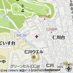 兵庫県宝塚市仁川台165-1周辺の地図