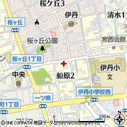 兵庫県伊丹市船原2丁目5-18周辺の地図