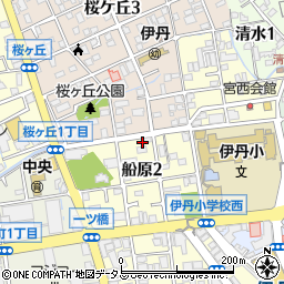 兵庫県伊丹市船原2丁目5-19周辺の地図