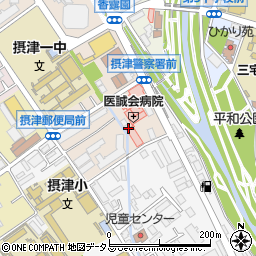 摂津医誠会病院周辺の地図