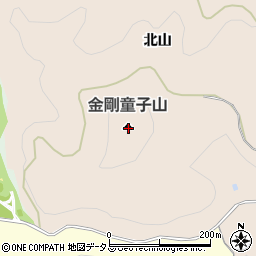 金剛童子山周辺の地図