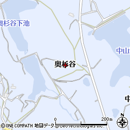 愛知県知多郡美浜町奥田奥杉谷周辺の地図