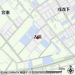 愛知県西尾市一色町千間古浜周辺の地図
