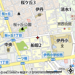 兵庫県伊丹市船原2丁目5-21周辺の地図