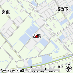 愛知県西尾市一色町千間（古浜）周辺の地図
