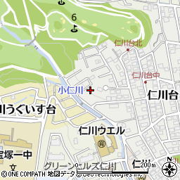 兵庫県宝塚市仁川台636-11周辺の地図