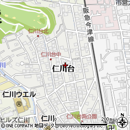 兵庫県宝塚市仁川台217周辺の地図
