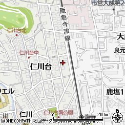 兵庫県宝塚市仁川台273周辺の地図