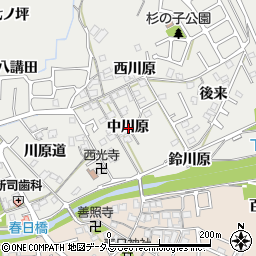 京都府相楽郡精華町菱田中川原周辺の地図