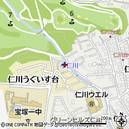 兵庫県宝塚市仁川うぐいす台11周辺の地図