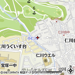 兵庫県宝塚市仁川台636-7周辺の地図