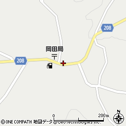 岡田郵便局前周辺の地図