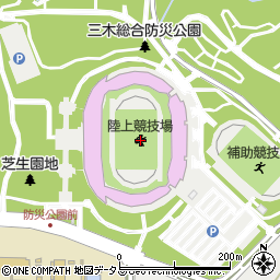 三木総合防災公園陸上競技場周辺の地図