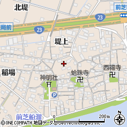 愛知県豊橋市前芝町周辺の地図