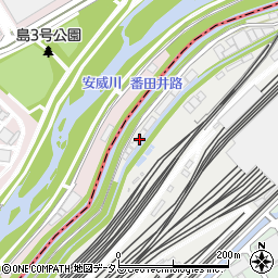 大阪府摂津市安威川南町3-6周辺の地図