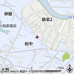 愛知県知多郡美浜町奥田松中108-2周辺の地図