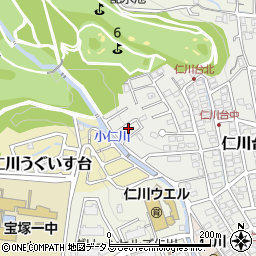 兵庫県宝塚市仁川台636周辺の地図
