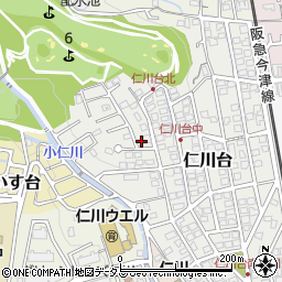 兵庫県宝塚市仁川台170周辺の地図