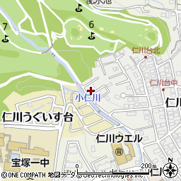 兵庫県宝塚市仁川台636-6周辺の地図
