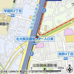 北大阪流通センター入口東周辺の地図