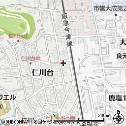 兵庫県宝塚市仁川台272-1周辺の地図