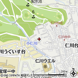 兵庫県宝塚市仁川台636-21周辺の地図