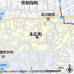 大阪府寝屋川市末広町周辺の地図