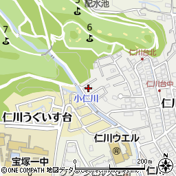 兵庫県宝塚市仁川台639-7周辺の地図