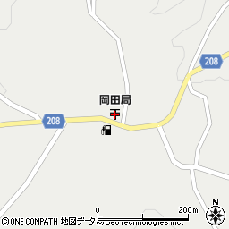岡田郵便局周辺の地図