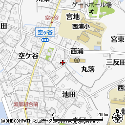 愛知県蒲郡市西浦町空ケ谷67周辺の地図