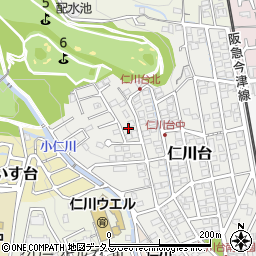 兵庫県宝塚市仁川台172周辺の地図