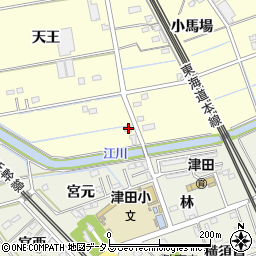 愛知県豊橋市下五井町天王86周辺の地図