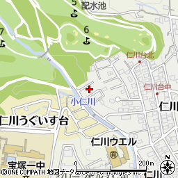兵庫県宝塚市仁川台639-8周辺の地図