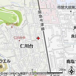 兵庫県宝塚市仁川台271周辺の地図