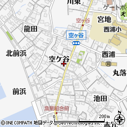 愛知県蒲郡市西浦町空ケ谷52-1周辺の地図