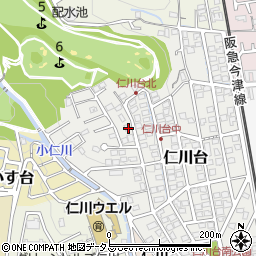 兵庫県宝塚市仁川台171周辺の地図