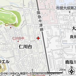 兵庫県宝塚市仁川台271-3周辺の地図