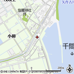 愛知県西尾市一色町千間二重堤官地拝借無周辺の地図
