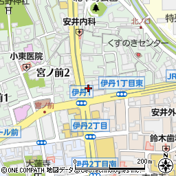 兵庫県伊丹市北本町1丁目6周辺の地図