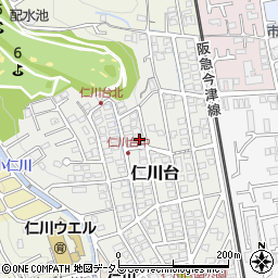 兵庫県宝塚市仁川台208周辺の地図