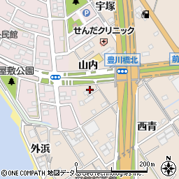 愛知県豊橋市前芝町山内58周辺の地図