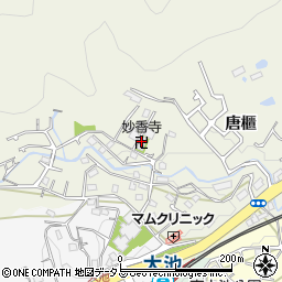 妙香寺周辺の地図