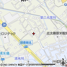 静岡県榛原郡吉田町神戸346-16周辺の地図