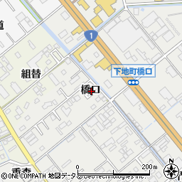愛知県豊橋市下地町橋口周辺の地図