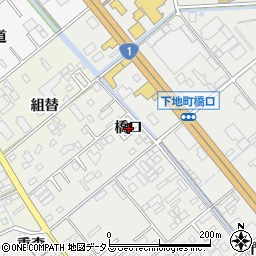 愛知県豊橋市下地町（橋口）周辺の地図